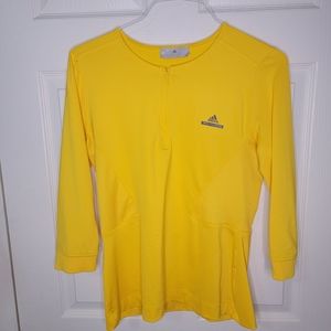 Adidas X Stella McCartney quarter zip yellow shirt